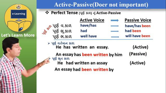 Active Voice- Passive Voice Part-4 Perfect Tense | By Manish Patel | Active Passsive in Gujarati смотреть онлайн