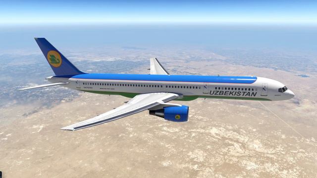 Tashkent - Ashgabat! Boeing 757-200 Uzbekistan Airways UK75701! FF B752 Vatsim!