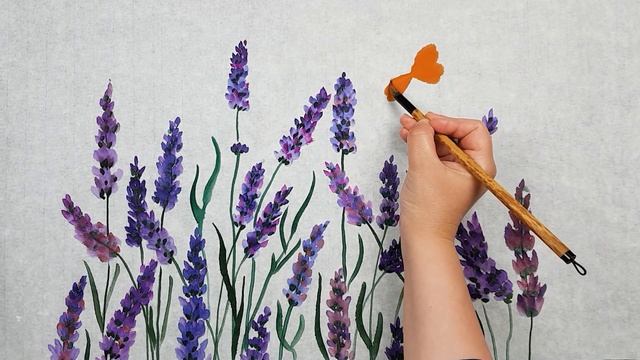 Как рисовать урок Лаванда How to draw Lavender tutorial 라벤더 그림 그리기 смотреть онлайн