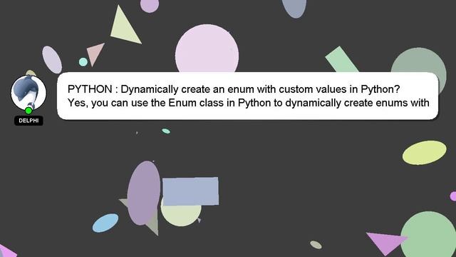 PYTHON : Dynamically create an enum with custom values in Python? смотреть онлайн