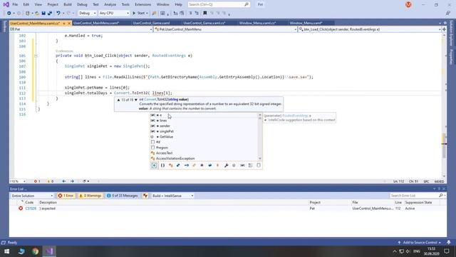 21. Read and Write Text Files (Save and Load) | WPF C# Game Pet смотреть онлайн