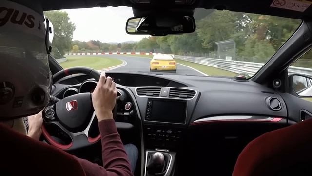 Honda Civic Type R 2015 - Nurburgring test on board : Nordschleife + F1 track [HD] смотреть онлайн