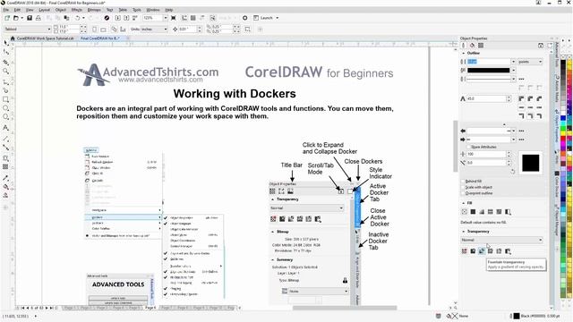 CorelDRAW for Beginners Working With Dockers Tutorial смотреть онлайн