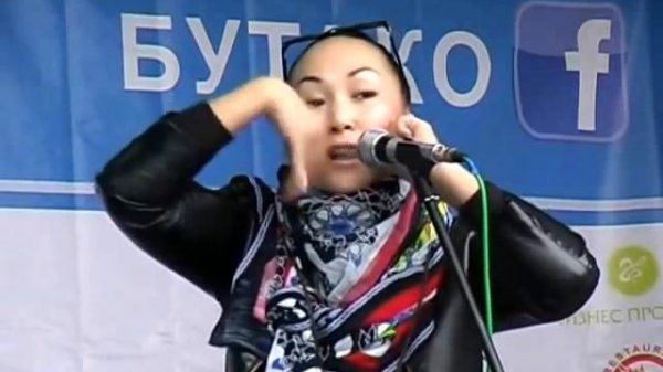 Yuliana Krivoshapkina at Facebook Party in Almaty, 2013