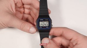 Обзор и настройка наручных часов CASIO F-91W-1Q от Shoper. [MTP-F-91W-1QEF]