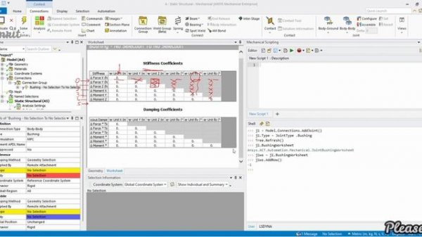 17 Bushing Worksheet | Automate the boring stuff Ansys Mechanical | Ansys Python Scripting Tutorial