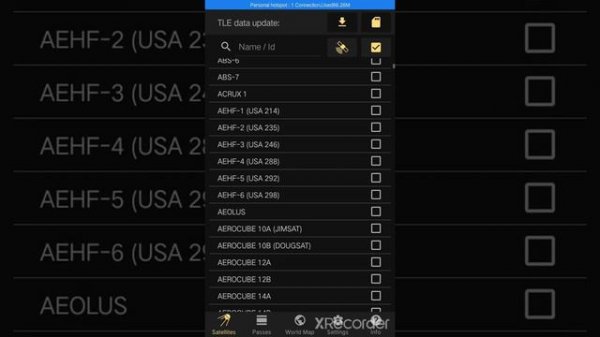 Look4sat download and setup timetable satellites rising
