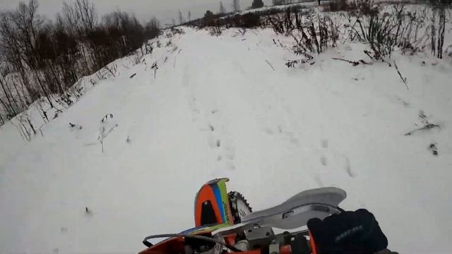 Зимний прохват. Сломали китайский мопед. смотреть онлайн