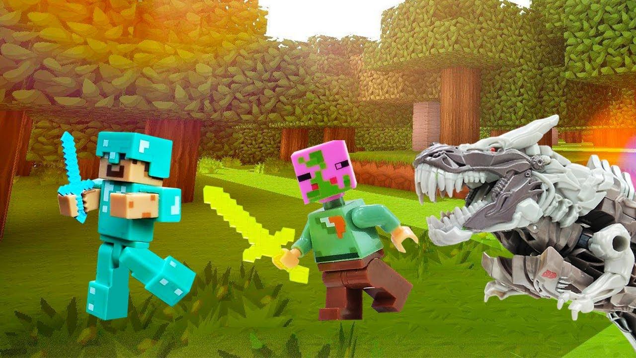 Minecraft игры для мальчиков - Выживание Майнкрафт со Стивом! - Видео сборник с Лего Майнкрафт смотреть онлайн