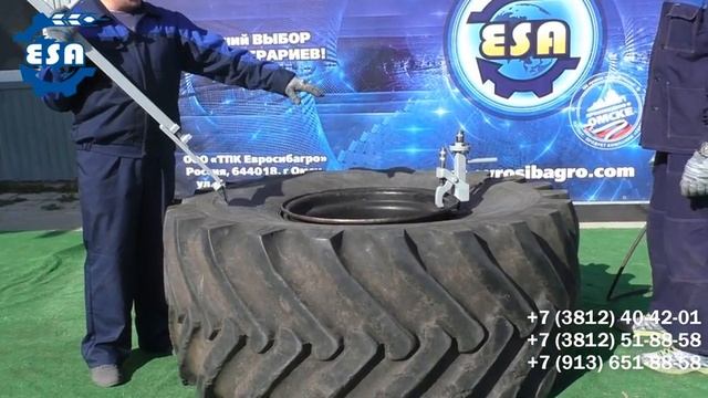 Разбортовка колеса самостоятельно с помощью "МШК-1" - Как разбортовать колесо трактора? смотреть онлайн
