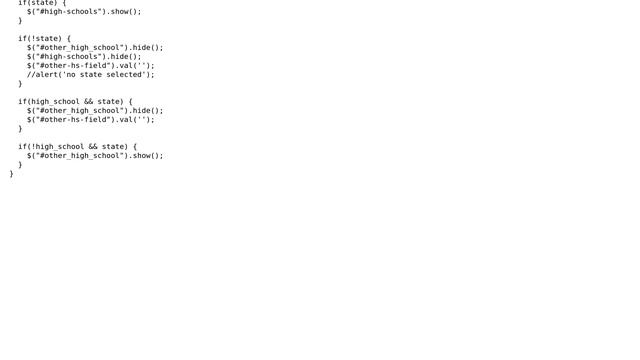 Code Review: refactor javascript - show and hide fields based on current selection смотреть онлайн