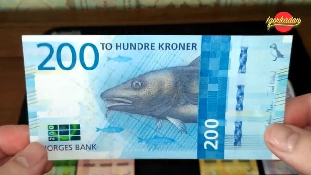 Банкноты Норвегии. Banknotes Norsk krone 2017 -2019 (series VIII). Норвежская крона. 8 серия банкно смотреть онлайн