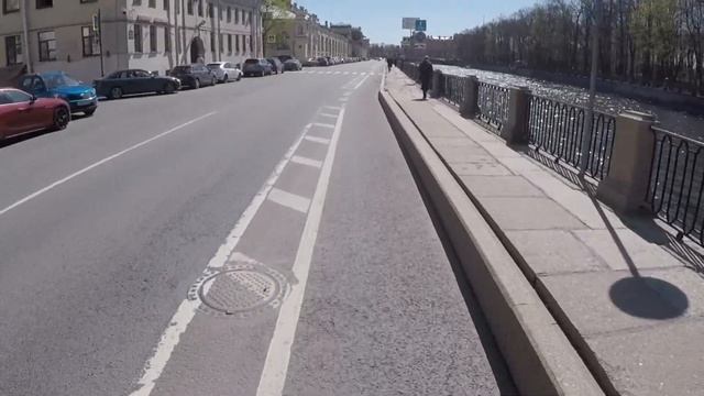 Полоса для велосипедистов на Фонтанке смотреть онлайн
