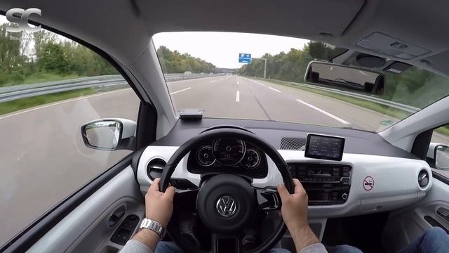 VW e-up! (2016) on German Autobahn - POV Top Speed Drive смотреть онлайн