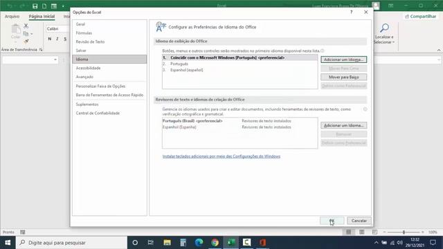 Como Trocar Idioma Do Excel 2016 - Passo a Passo смотреть онлайн