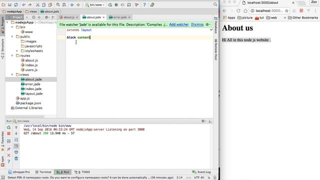 Node js lesson 4 parse data to view load view file with express смотреть онлайн