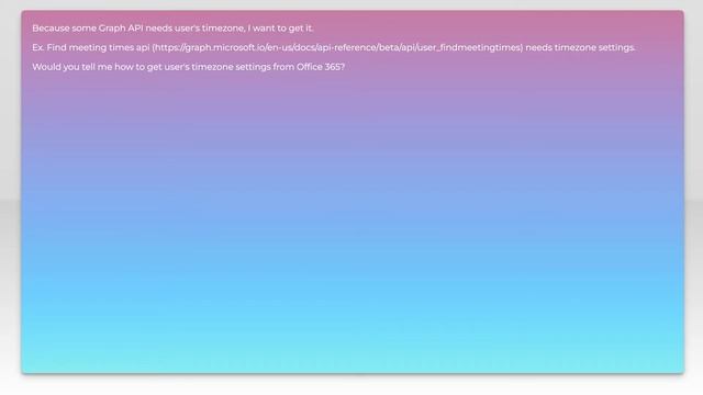 How to get user's Office 365 default timezone fom Micosoft Graph Api? смотреть онлайн