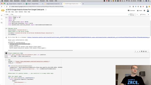 Google Analytics Access from Google Colab смотреть онлайн