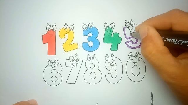 How to make coloring numbers Coloring Pages смотреть онлайн