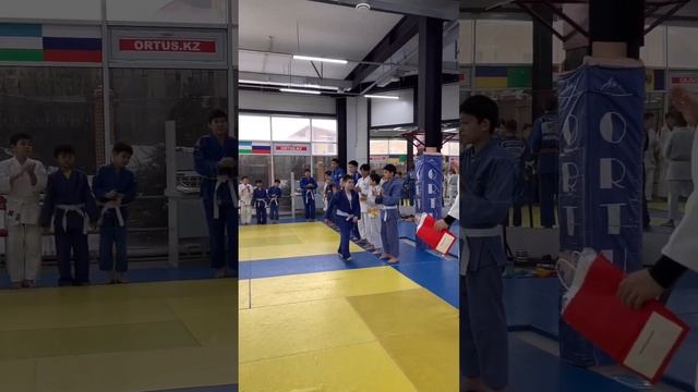 Заключительная тренировка в школе по дзюдо ORTUS.KZ. Дзюдо в Астане, тренер Пак Сергей Александрови смотреть онлайн