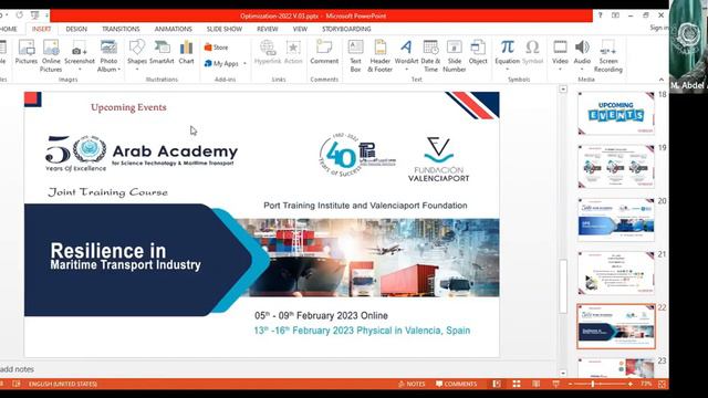 Optimization of Ports and Container Terminal Services Closing Session смотреть онлайн