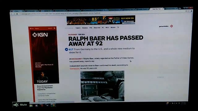 R.I.P. Ralph H. Baer "father of video games" смотреть онлайн