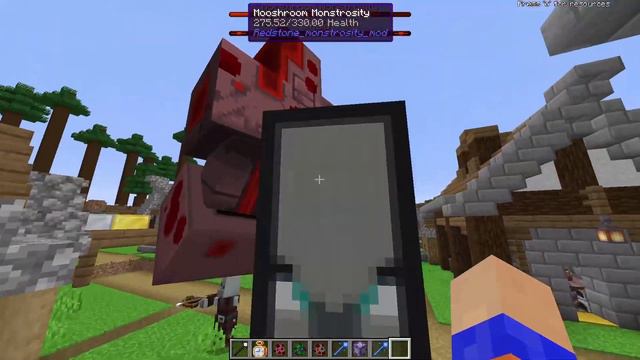 Can the Mooshroom Monstrosity Defend against a REAL Vanilla Raid | Minecraft Mob Battle смотреть онлайн