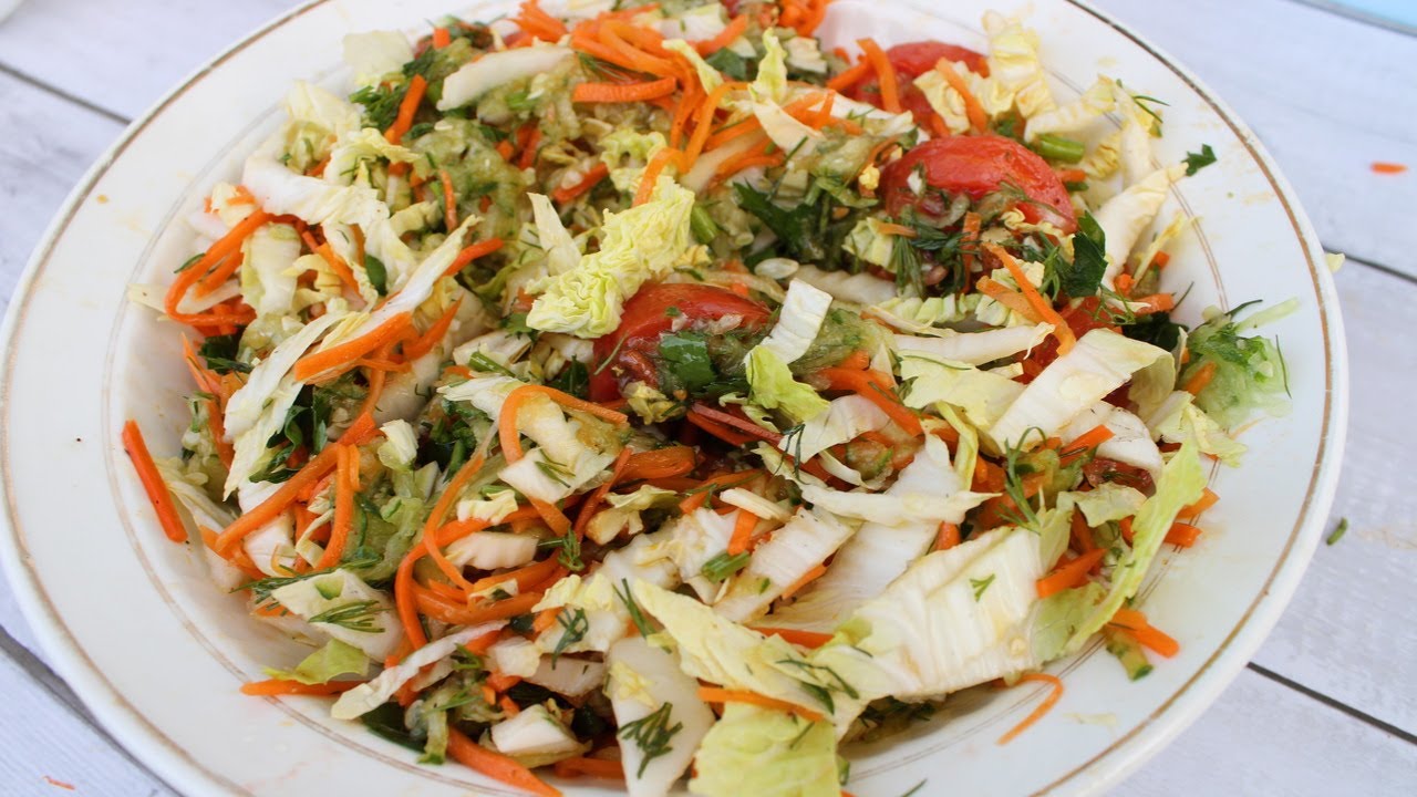 Салаты из капусты на скорую руку. 3 рецепта без майонеза смотреть онлайн