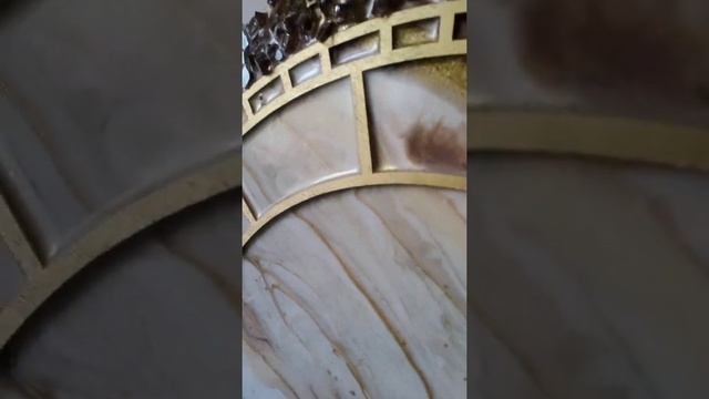 Часы из эпоксидной смолы. Ручная работа, диаметр 50 см. смотреть онлайн