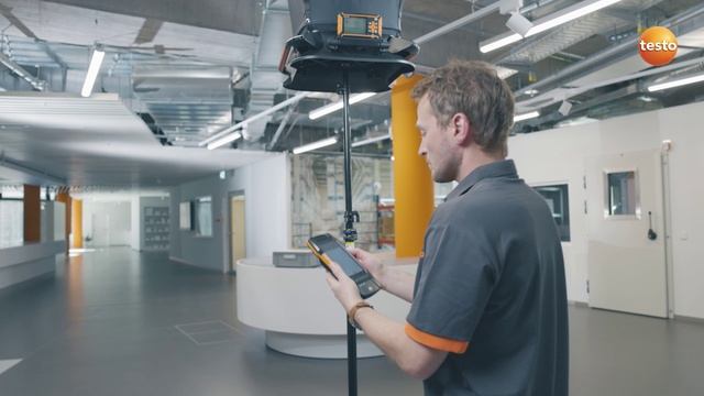 Измерение объёмного расхода на больших вентиляционных решётках с Testo 400 и Testo 420