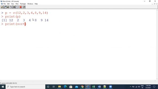 Write R program to sort a Vector in ascending & descending order | R Programming |SYBBA CA Sem - II смотреть онлайн