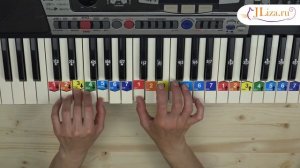 Как играть Каравай с аккордами на пианино. Ноты цифрами