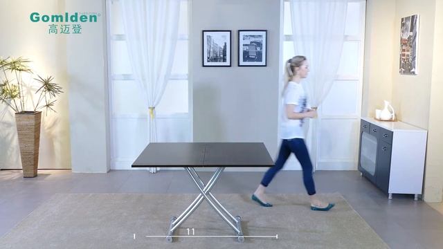 Раскладной стол-трансформер B2219 S 8, столешница со стеклом смотреть онлайн