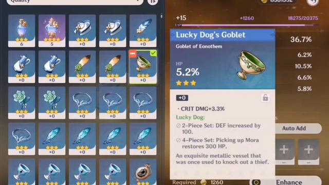 【Genshin Impact】2.6 Upgrade Artifact Tricks - Increase Crit Rate Crit Dmg substat смотреть онлайн