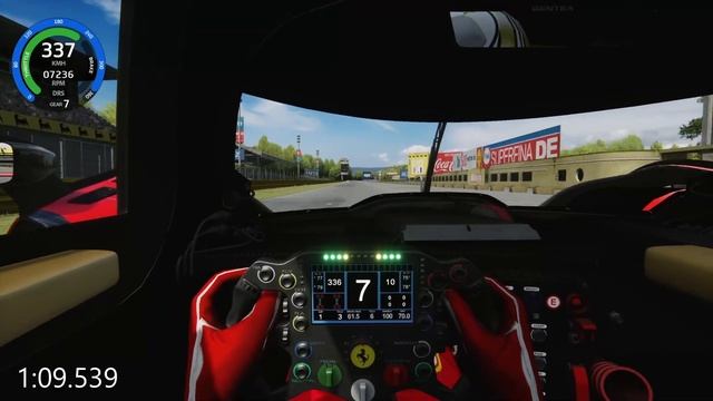 Ferrari 499P at Monza 1966 Full Course - Assetto Corsa смотреть онлайн