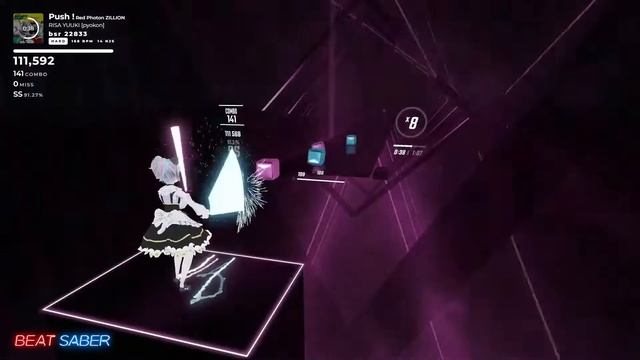 【BeatSaber】Push! / 結城梨沙【低スペックPCとOculus Quest 2だけでトラッキング】 смотреть онлайн