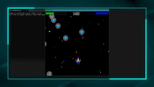 self made python game - "space flight" (pygame) смотреть онлайн