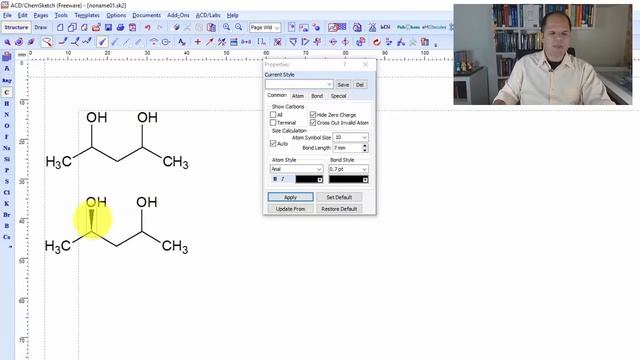 Como desenhar moléculas orgânicas (fórmulas estruturais)? ChemSketch смотреть онлайн