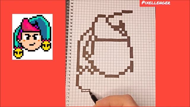 Честер Бравл Старс Как рисовать по клеткам Просто Рисунки How to Draw Pixel Art Chester Brawl Stars смотреть онлайн