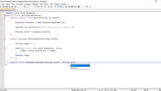 Java program to check the word is Palindrome or Not! | Java | For Beginners смотреть онлайн