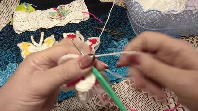 Вязание бабочки крючком. Видеоурок. смотреть онлайн
