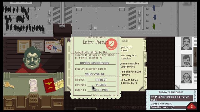 Papers, Please Days 25-27 смотреть онлайн