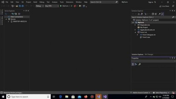 Database Connectivity (Connect visual Studio 2022 with Sql Server 2019) ||