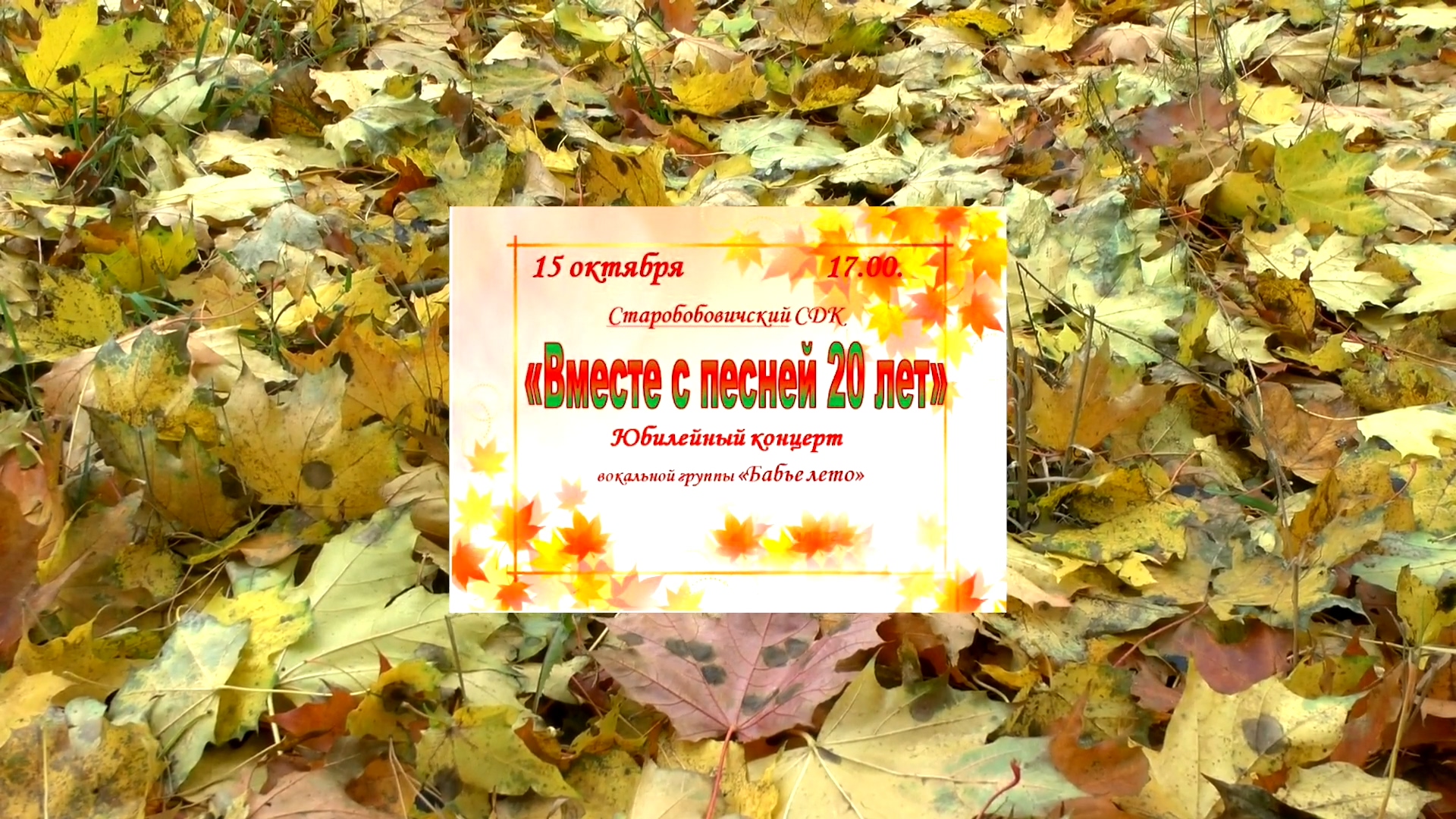 Вместе с песней 20 лет.mp4 смотреть онлайн