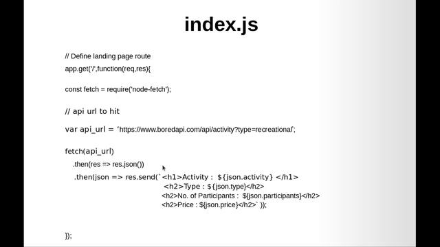 Bored? Create an Activity suggestion app using Node JS! ( in 12 mins ) смотреть онлайн