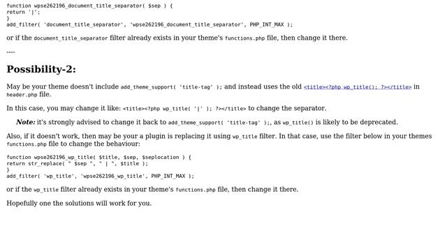 Wordpress: Change separators in HTML ＜title＞＜/title＞ tags (3 Solutions!!) смотреть онлайн