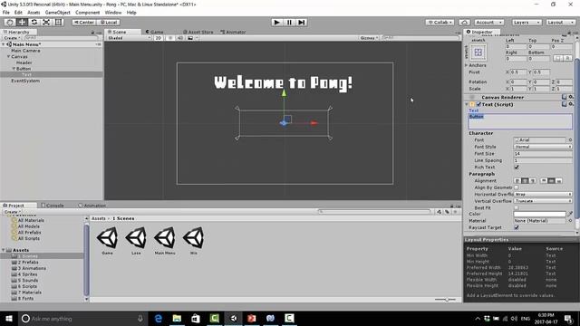 How to Create a Game - Make a Pong Clone - Win and Lose Conditions - 17 смотреть онлайн