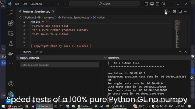 #speed #test of #my #graphics #library #made with 100% #pure #python смотреть онлайн