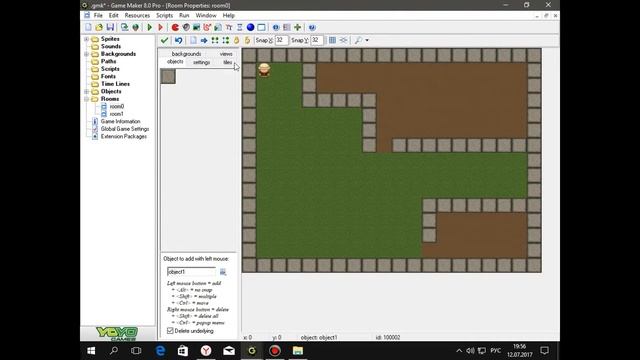 Game Maker урок #3 (работа с обектами и фонами) смотреть онлайн