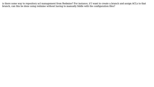 Subversion repository ACL management with Redmine смотреть онлайн